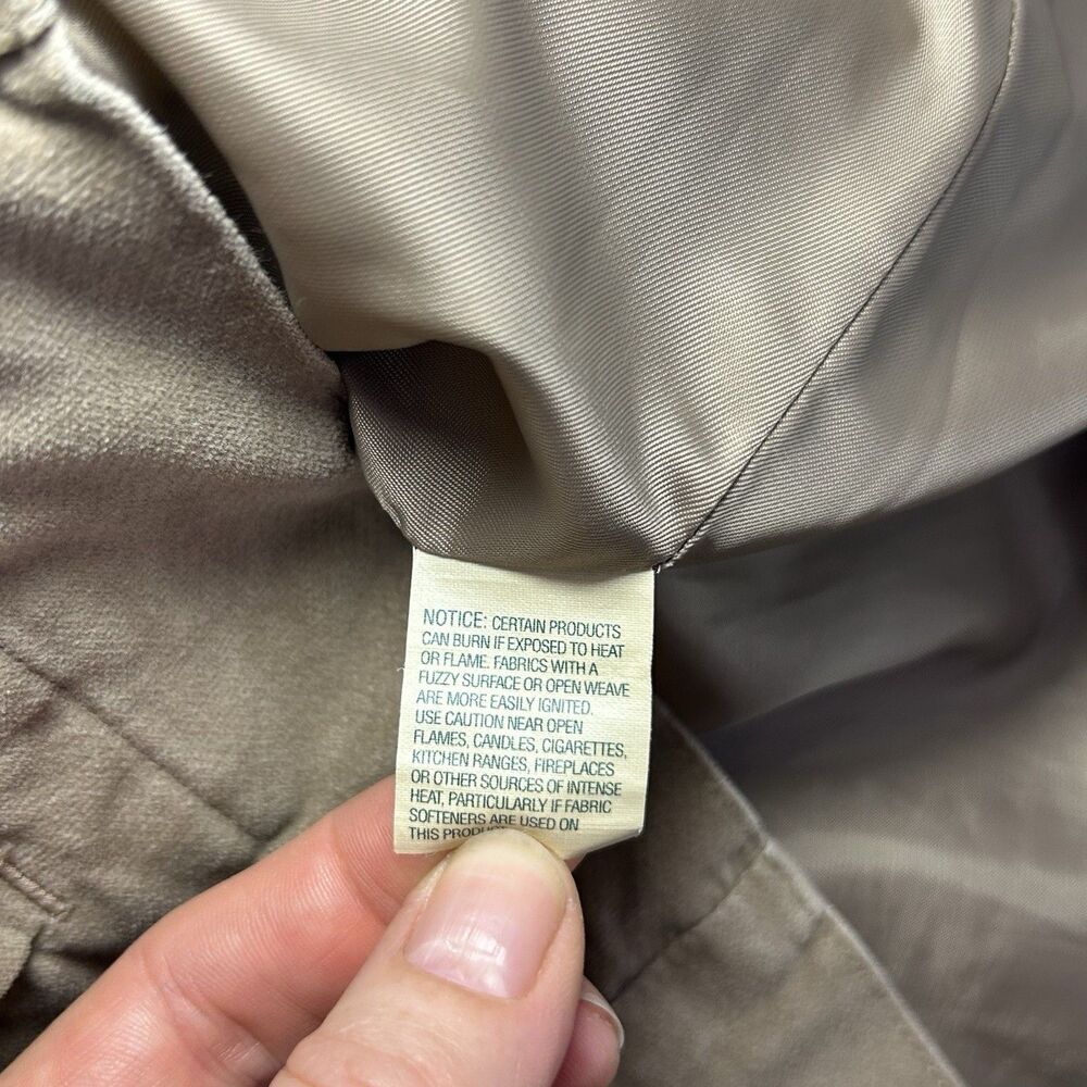 LL Bean Trucker Jacket Velour Women’s Small Tan Lined - Picture 8 of 8